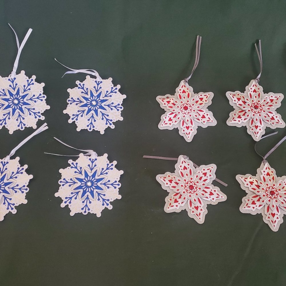 Christmas Gift Tags Ornaments Set of 8 Star Tags